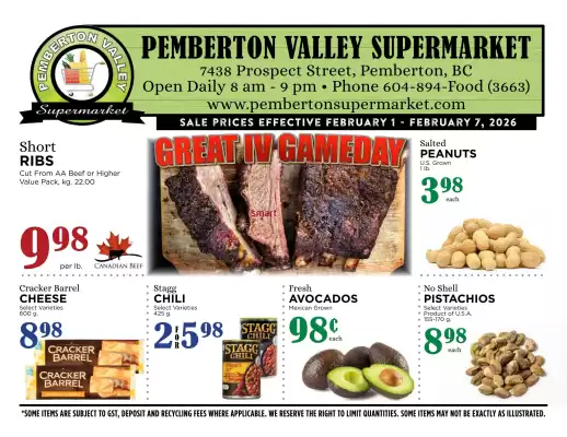 Pemberton Valley Supermarket flyer (valid until 7-02)