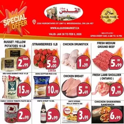 Al-Quds Supermarket flyer (valid until 5-02)