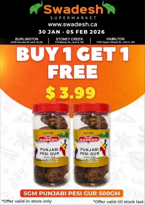 Swadesh Supermarket flyer (valid until 5-02)