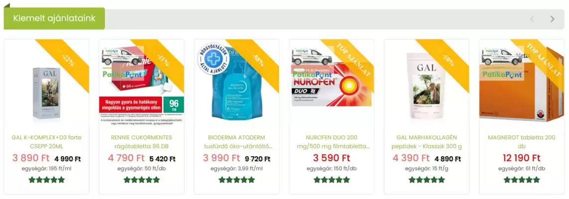 Patika24 akciós újság (érvényes eddig: 5-02)