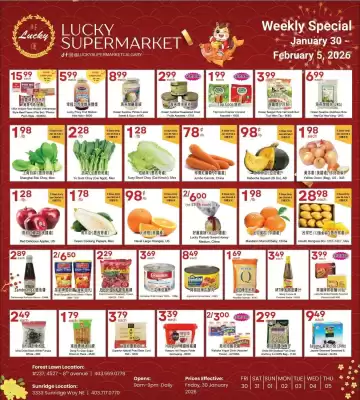 Lucky Supermarket flyer (valid until 1-03)