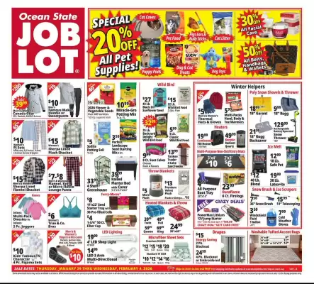 Ocean State Job Lot flyer (valid until 4-02)
