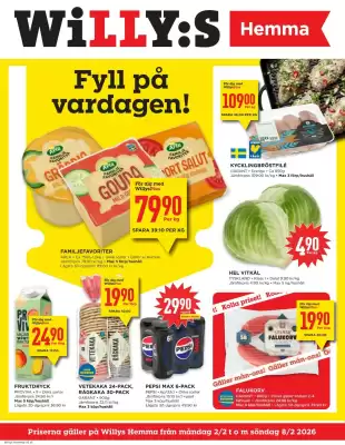 Willys Hemma reklamblad (giltig till och med 8-02)