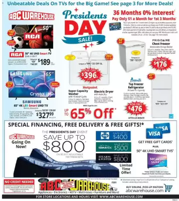 ABC Warehouse weekly ad (valid until 7-02)