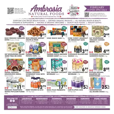 Ambrosia Natural Foods flyer (valid until 28-02)