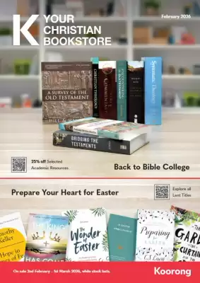 Koorong catalogue (valid until 1-03)