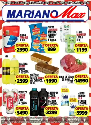 Catálogo Supermercados Mariano Max (válido hasta 16-02)