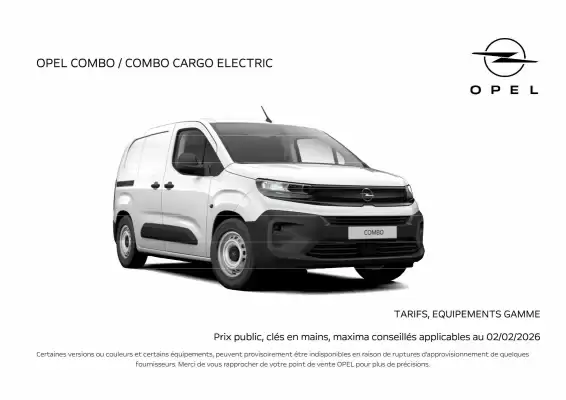 Catalogue Opel (valable jusqu'au 31-03)
