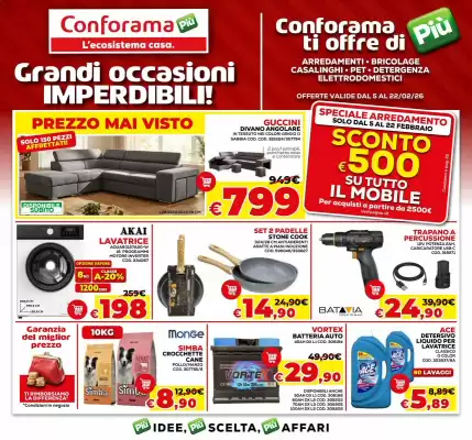Volantino Conforama (valido fino al 22-02)