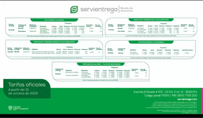 Catálogo Servientrega (válido hasta 31-12)