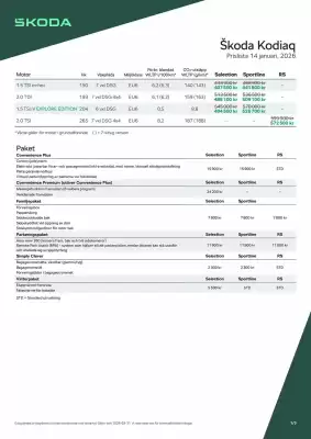 SKODA reklamblad (giltig till och med 31-03)