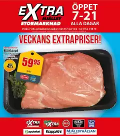 Extra Mjällby Stormarknad reklamblad vecka 7 Sida 1