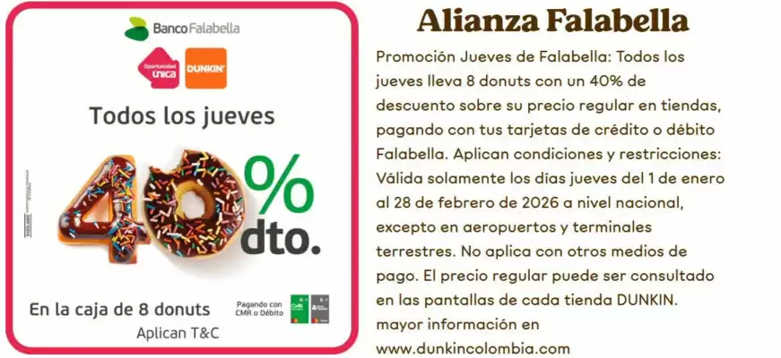 Catálogo Dunkin Donuts (válido hasta 28-02)