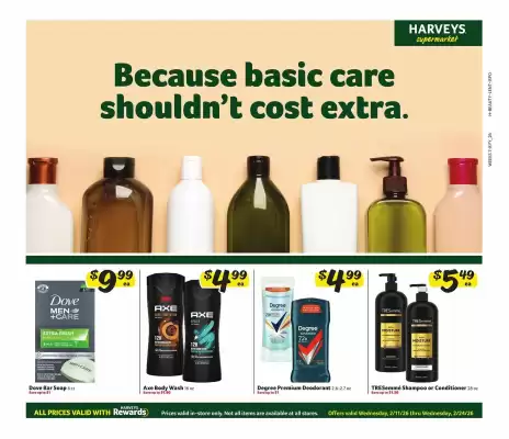 Harveys Supermarkets weekly ad (valid until 24-02)