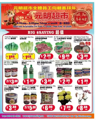 Yuan Ming Supermarket flyer (valid until 19-02)