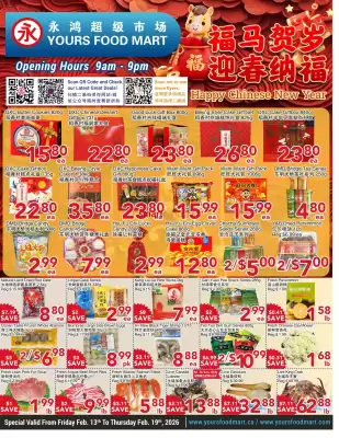 Yours Food Mart flyer (valid until 19-02)