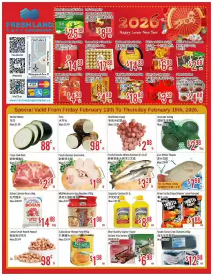 FreshLand Supermarket flyer (valid until 19-02)