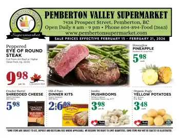Pemberton Valley Supermarket flyer week 8 Page 1