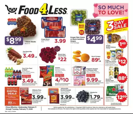 Food 4 Less weekly ad (valid until 17-02)