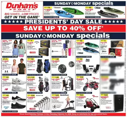Dunham's Sports weekly ad (valid until 20-02)