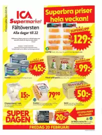 ICA Supermarket reklamblad vecka 8 Sida 1