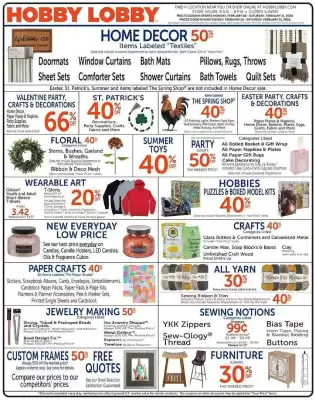Hobby Lobby weekly ad (valid until 22-02)