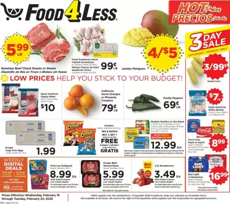 Food 4 Less weekly ad (valid until 24-02)
