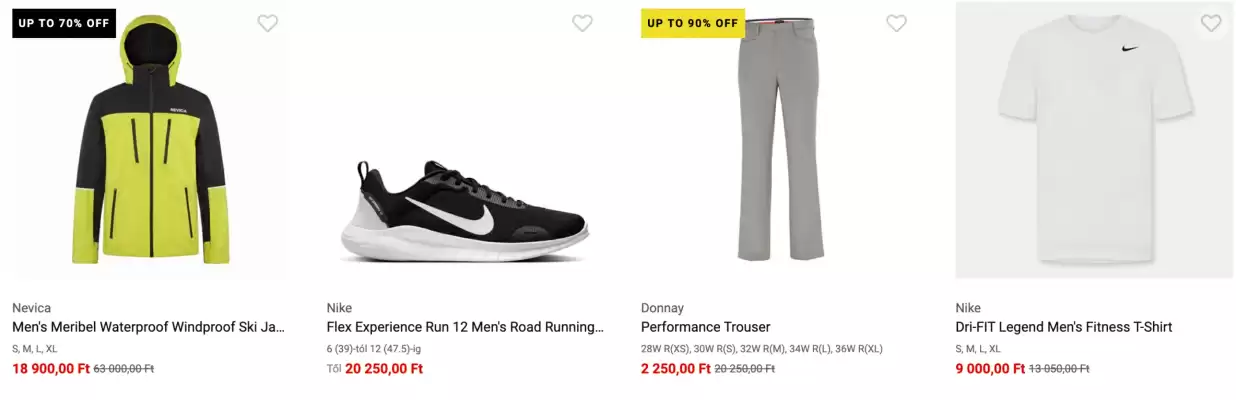 Sports Direct akciós újság (érvényes eddig: 1-03)