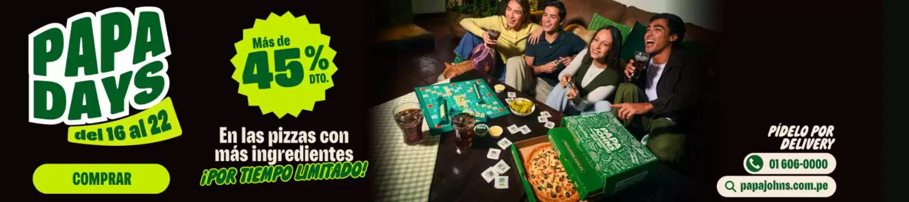 Catálogo Papa John's (válido hasta 22-02)