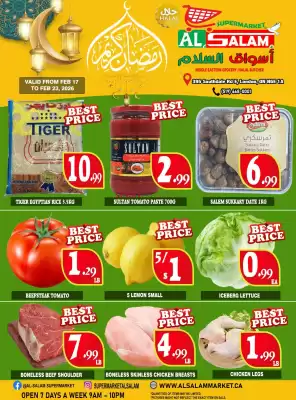 Al-Salam Supermarket flyer (valid until 23-02)