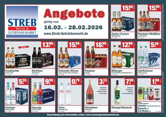 Streb Getränkemarkt Prospekt (gültig bis 28-02)