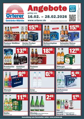 Orterer Getränkemarkt Prospekt (gültig bis 28-02)