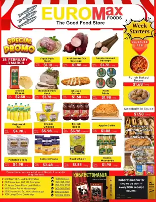 EuroMax Foods flyer (valid until 3-03)