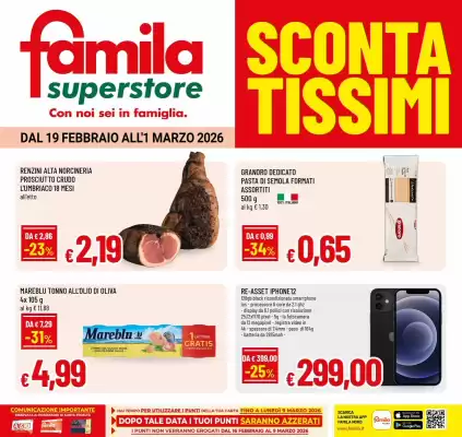 Volantino Famila Superstore (valido fino al 1-03)