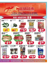 Yuan Ming Supermarket flyer week 8 Page 1