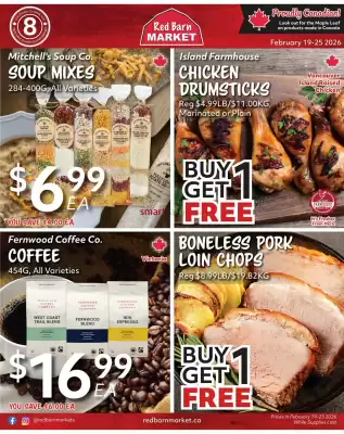 Red Barn Market flyer (valid until 25-02)