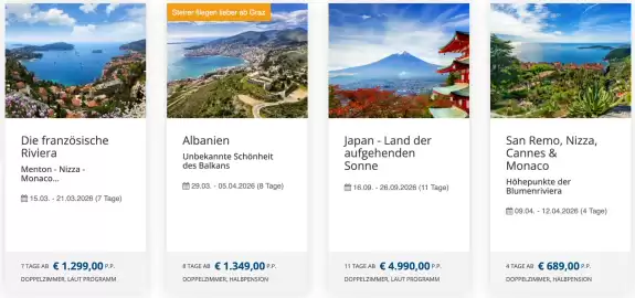 Gruber Reisen Flugblatt Seite 1