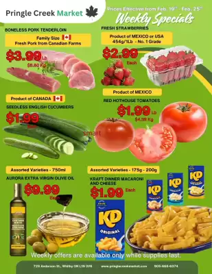 Pringle Creek Market flyer (valid until 25-02)