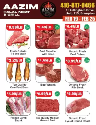 Aazim Halal Meat & Grill flyer (valid until 25-02)