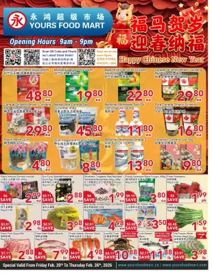 Yours Food Mart flyer (valid until 26-02)