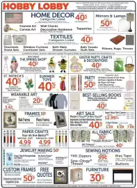 Hobby Lobby weekly ad week 9 Page 1