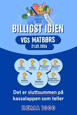 Rema 1000 kundeavis (gyldig til 22-02)