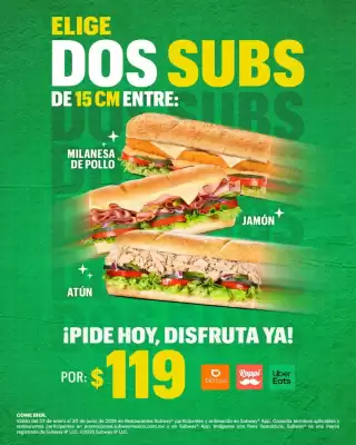 Catálogo Subway (válido hasta 30-06)