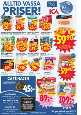 Ica Hajen Lagpris reklamblad (giltig till och med 1-03)
