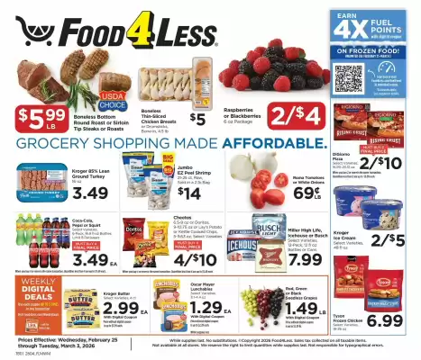Food 4 Less weekly ad (valid until 3-03)