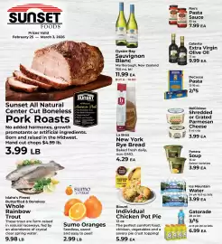 Sunset Foods weekly ad week 9 Page 1