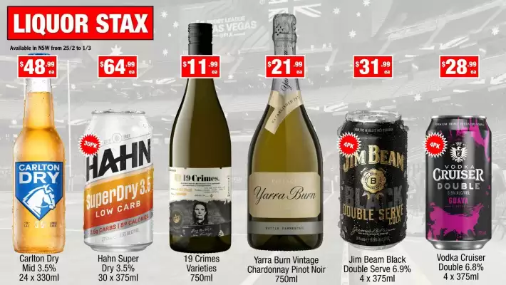 Liquor Stax catalogue (valid until 1-03)