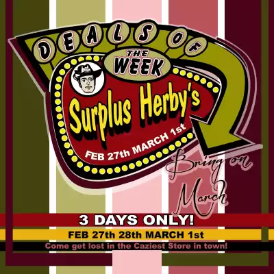 Surplus Herby's flyer (valid until 1-03)