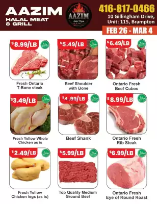 Aazim Halal Meat & Grill flyer (valid until 4-03)