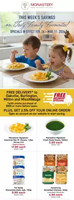 Monastery Bakery flyer (valid until 11-03)